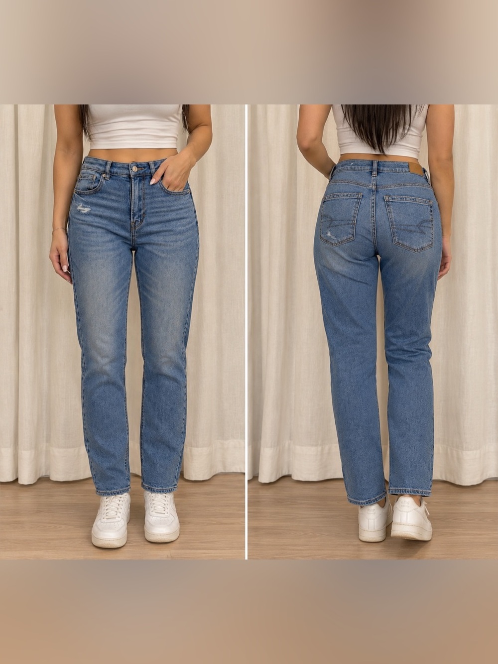 American Eagle mom Jeans in Blue size 4